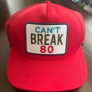 G Fore Red Can’t Break 80 Snapback Trucker Hat